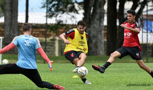 Treino dos aspirantes do Athletico, nessa quinta-feira