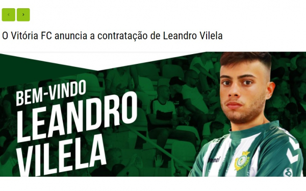 Vilela é anunciado pelo Vitória de Setúbal