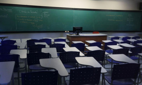 Sala de aula vazia: cenário de 2020