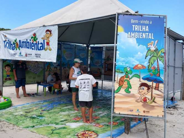 Tenda Ambiental apresenta um roteiro educativo para os visitantes e faz parte da Operação Verão