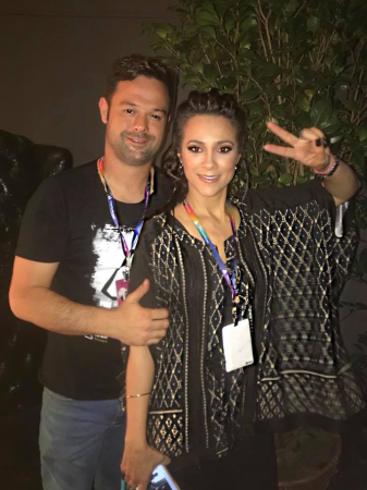 Patrik Cornelsen e Malu comemoram o sucesso do Dia Mundial do Rock - Crossroads, na Usina 5