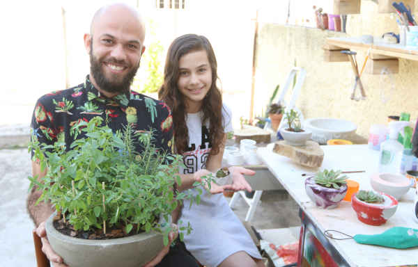 Lucas Amado e a filha, Nina: ideia da quarentena que veio para ficar mesmo para quando tudo normalizar