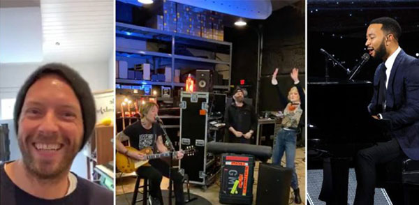 Artistas internacionais começaram a onda de shows por streaming