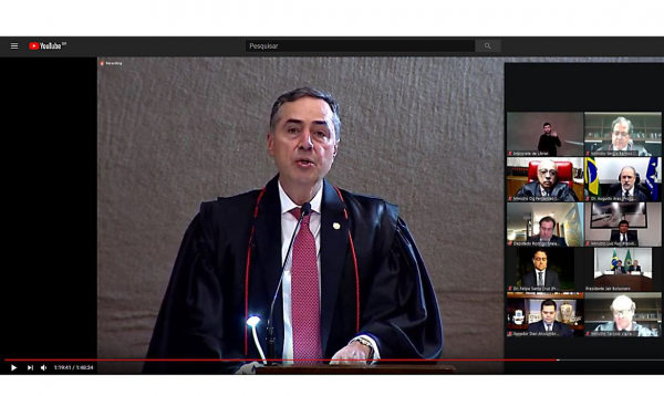 A posse de Barroso no TSE: virtual