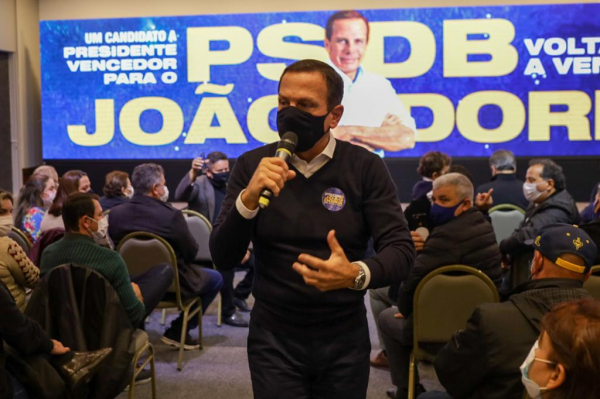 Doria, em reunião com lideranças do PSDB do Paraná em Curitiba no último dia 14 de agosto