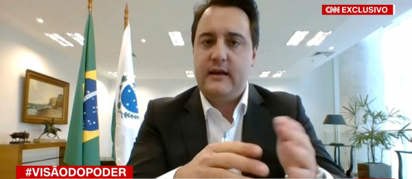 Ratinho Jr (PSD): governador afirmou que ele e Bolsonaro têm "visões diferentes" sobre pandemia 