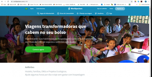 Site do Worldpackers