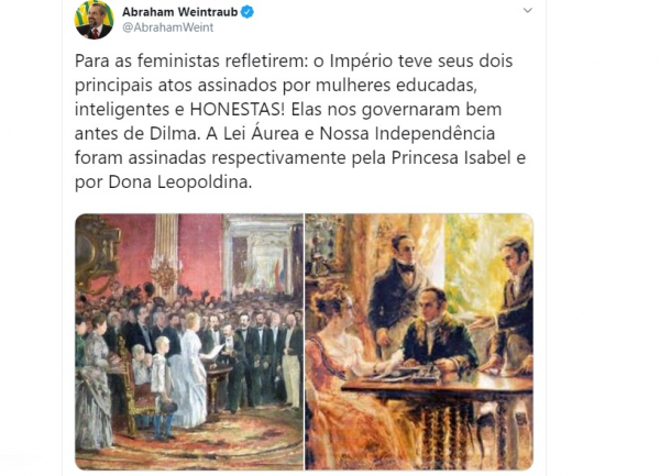Ministro em ação no Twitter