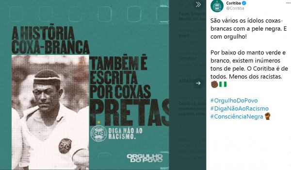 Campanha do Coritiba em redes sociais