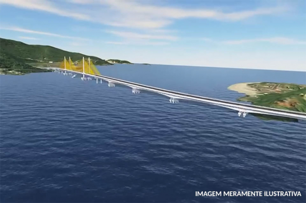 Projeto para a construção da ponte em Guaratuba
