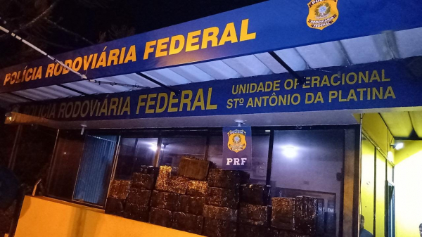 A droga apreendida